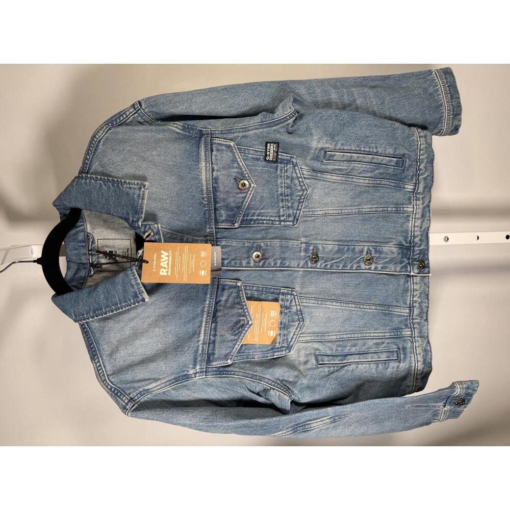 NWT G-Star RAW Oversized Denim Jacket Women’s Sun Faded Air Force Blue Size M - Picture 3 of 7